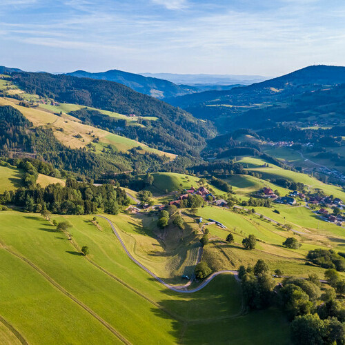 Blick ins Wiesental aus der Vogelperspektive